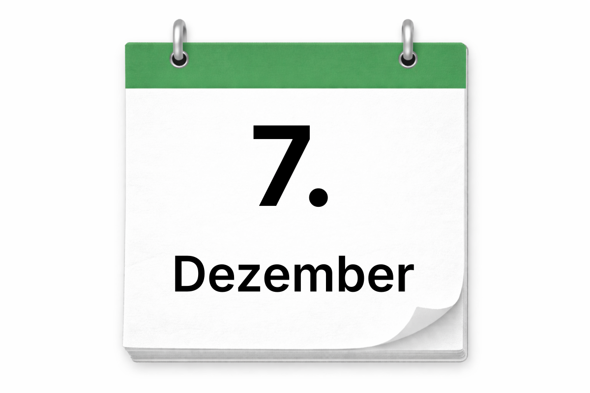 Kalenderblatt: 7. Dezember